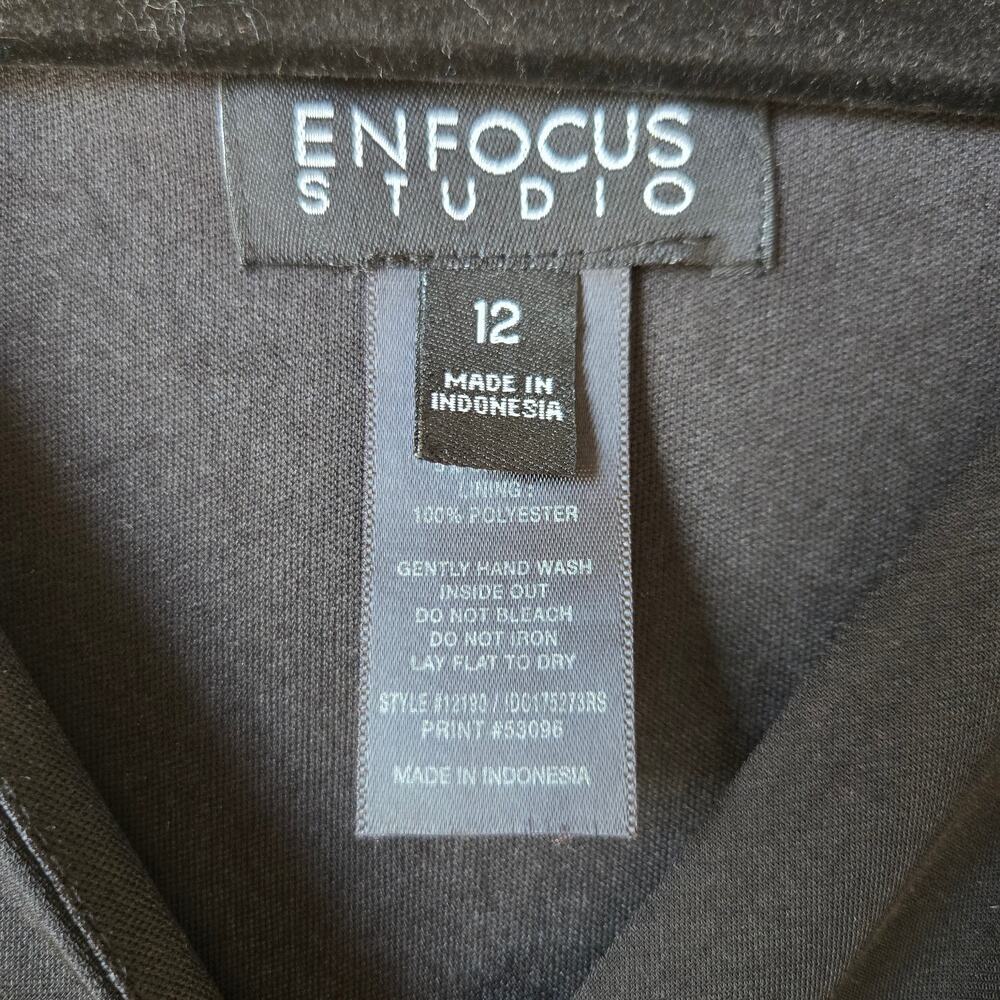 Enfocus Studio sleeveless knee-length dress velvet paisley design Size 12 - Picture 3 of 3